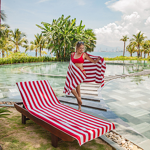 California Cabana Chaise Cover 30x85 Red - Pack Of 2 (CC-CABANA-RD)