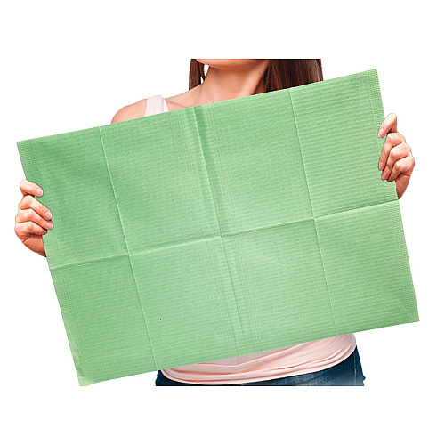 Adenna Dental Bibs Green 18 X13 4x125, Case Of 500 (BIB743G)