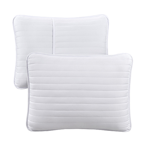Host & Home Brushed Microfiber Quilt Set - Queen, White - Case Of 4 (MFQT-FQSET-WH)