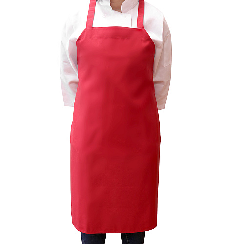 Mariposa Bib Apron 33x30 Red - Case Of 48 (APRN-R-SPUN-CS)