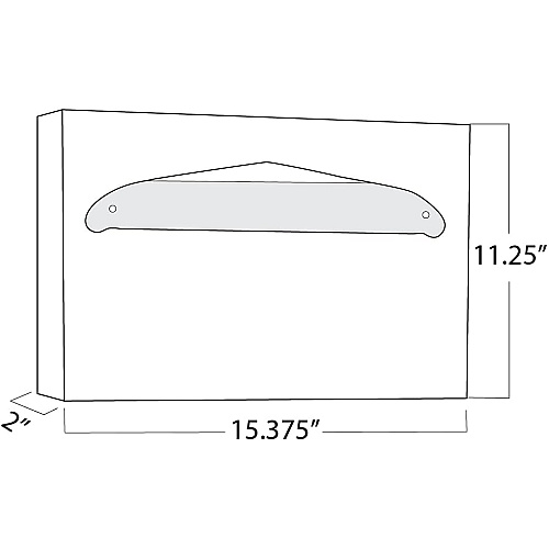 Health Gards Metal Toilet Seat Cover Dispenser, Stainless Steel - 1 Each (TSC-1)