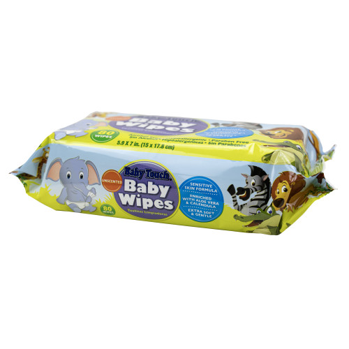 Baby Touch Baby Wipes, Unscented, 7" X 5.9", 80/pk, 24pks/cs, Case Of 24 Packs (82-2803)