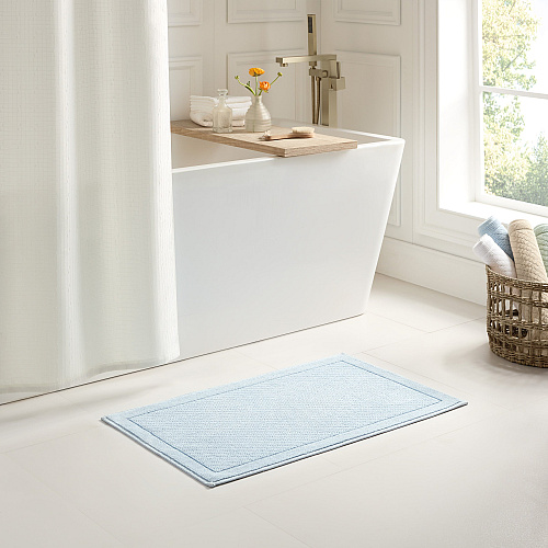 Host & Home Cotton Bath Mat 24x36 Light Blue - Case Of 4 (HH-BM-2436-LB)