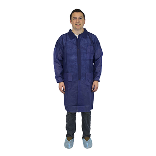 Safety Zone Polyproylene 40g Lab Coat Blue 2xl, Case Of 30 (M1734B-2X-E/W)