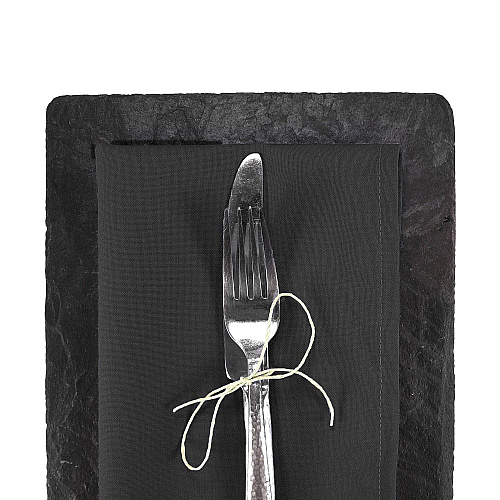 Mariposa Poly Spun Napkin 20x20 Black - Pack Of 25 (PNP-NAP-B-25)