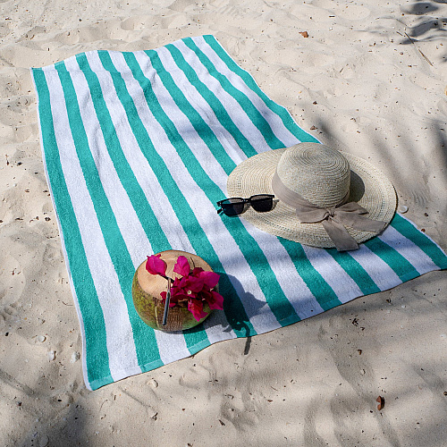 Cali-cabana Beach Towels 30x60 Green - Pack Of 4 (CALICABANA-GRN)