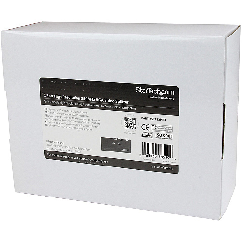 StarTech 2 Port High Res Vga Video Splitter (ST122PRO)