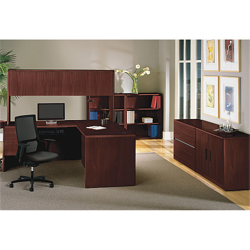 HON 10700 H10746L Pedestal Credenza 29.5" Height x 72" Width x 24" Depth - 2 x Box, File Drawer(s)Left Side - Waterfall Edge (10746LNN)