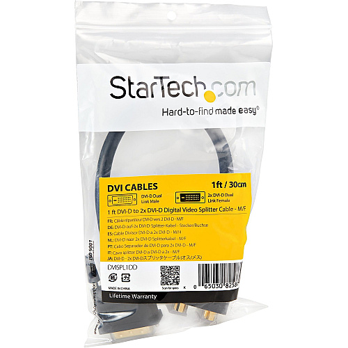 StarTech 1ft Dvi To 2x Dvi Video Splitter Cable (DVISPL1DD)
