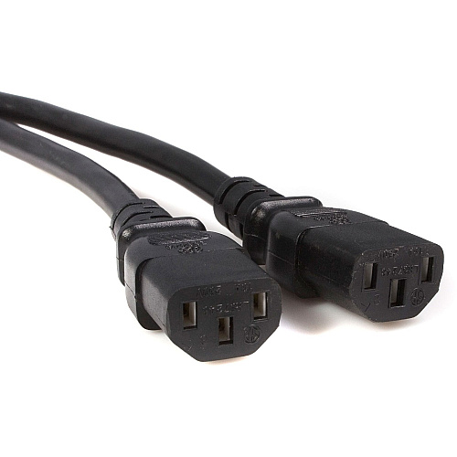 StarTech 10ft Power Extension Cord C14 To 2x C13 (PXT100Y)