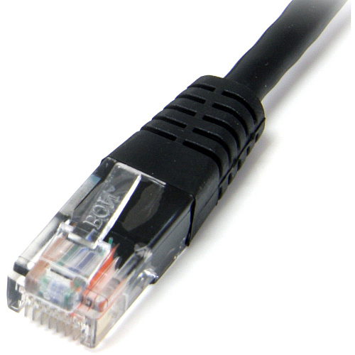 StarTech 2ft Black Molded Cat5e Utp Patch Cable (M45PATCH2BK)