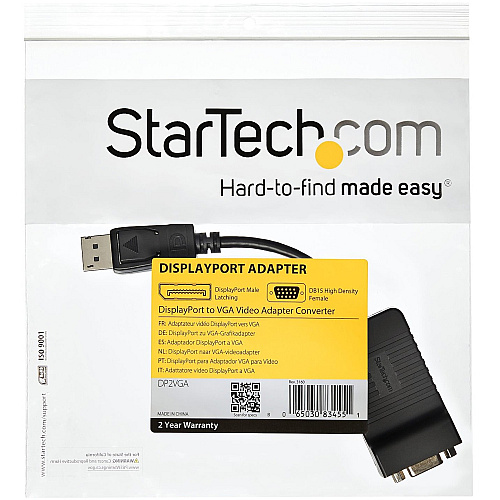 StarTech Displayport To Vga Adapter 1080p Active (DP2VGA)