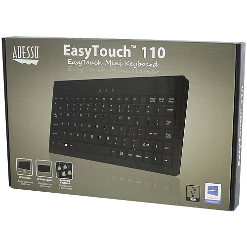 Adesso Mini Usb Keyboard W/ps/2 Adaptor (AKB110B)