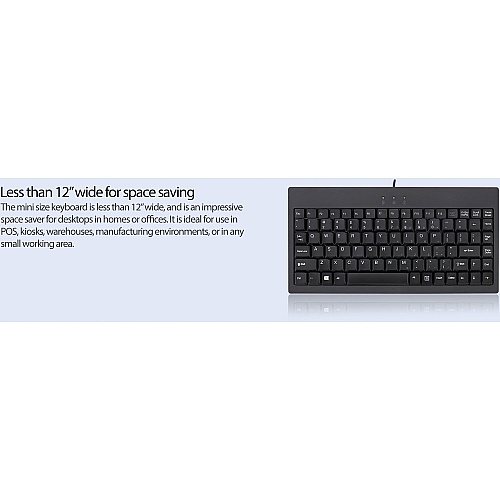 Adesso Mini Usb Keyboard W/ps/2 Adaptor (AKB110B)