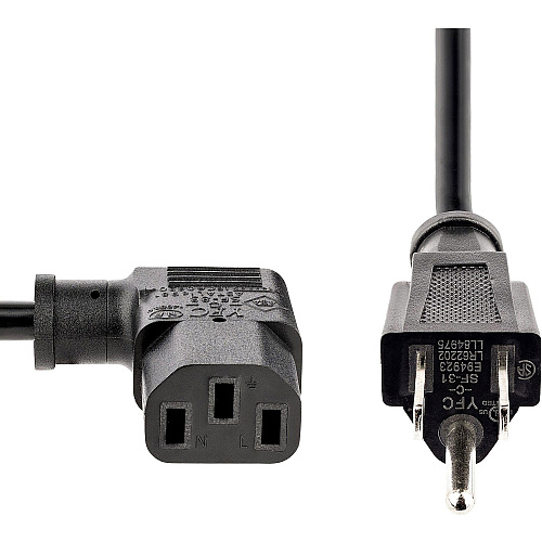 StarTech 10ft Power Cord, Nema5-15p To Angled C13 (PXT101L10)