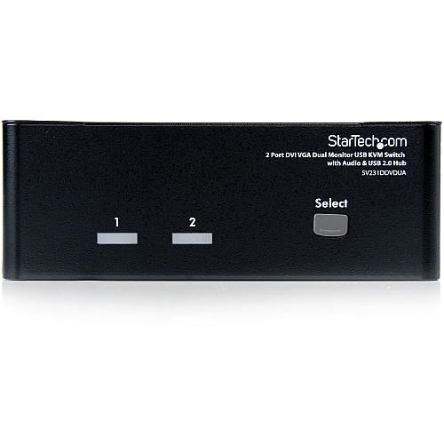 StarTech 2 Port Dvi Vga Dual Monitor Kvm Switch (SV231DDVDUA)