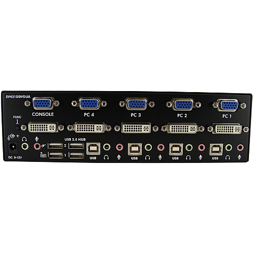 StarTech 4 Port Dvi Vga Dual Monitor Kvm Switch (SV431DDVDUA)