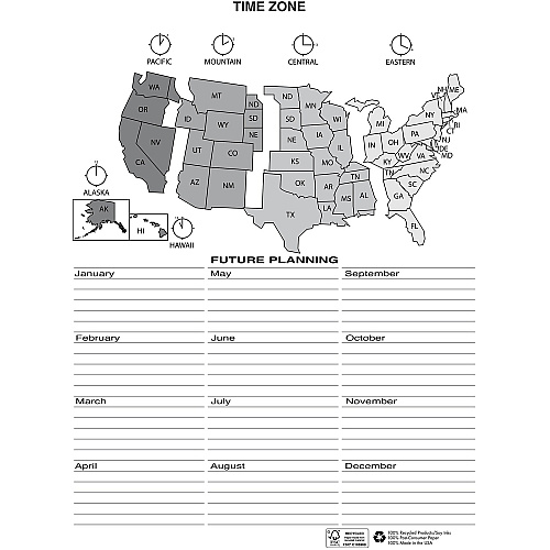 House of Doolittle Recycled Three-Hole Punched Wirebound Academic Monthly Planner, 11 x 8.5, Black Cover, 14-Month: July 2025 to Aug 2026 (26302)