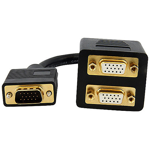 StarTech 1 Ft Vga To 2x Vga Video Splitter Cable (VGASPL1VV)