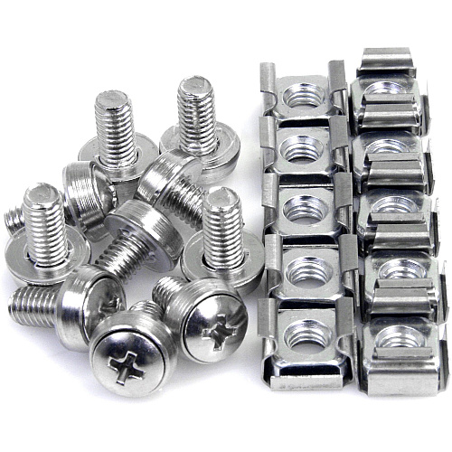 StarTech 50 Pkg M6 Mounting Screws And Cage Nuts (CABSCREWM6)