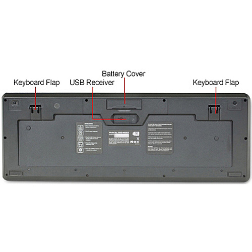 Adesso Wireless Full Size Touchpad Keyboard (WKB4400UB)