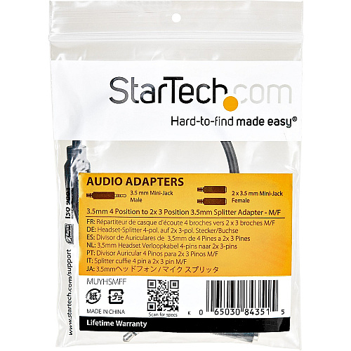 StarTech Headset Adapter With Headphone/mic Plugs (MUYHSMFF)