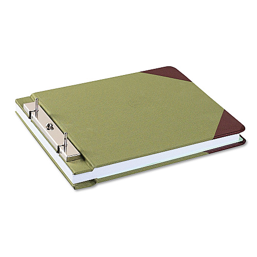 Wilson Jones Canvas Sectional Storage Post Binder, 2 Posts, 3" Capacity, 8.5 x 11, Green (27827)