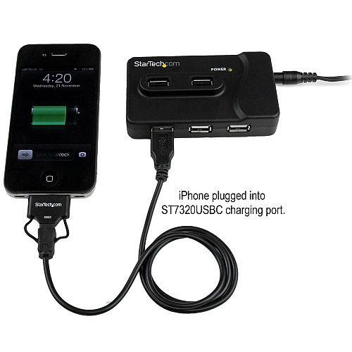 StarTech 6 Port Usb 3.0/usb 2.0 Combo Hub (ST7320USBC)