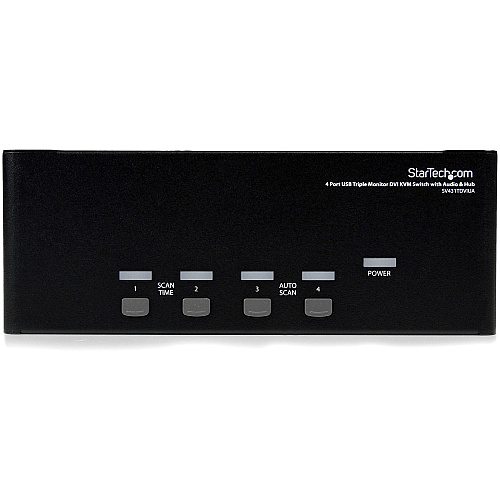 StarTech 4 Port Triple Monitor Dvi Usb Kvm Switch (SV431TDVIUA)