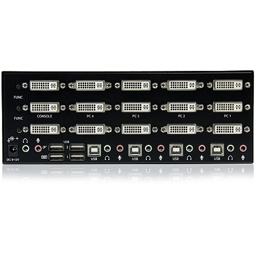 StarTech 4 Port Triple Monitor Dvi Usb Kvm Switch (SV431TDVIUA)