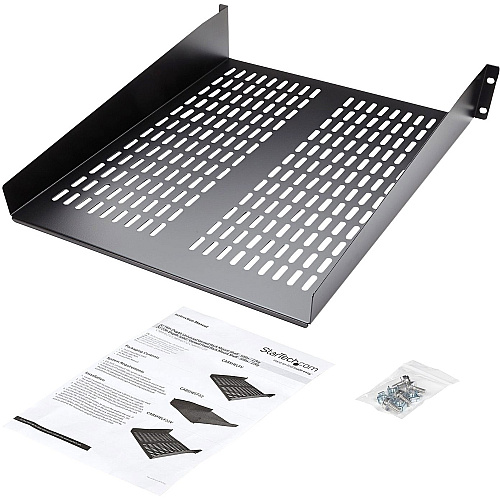 StarTech 2u 22in Vented Fixed Rack Mount Shelf (CABSHELF22V)