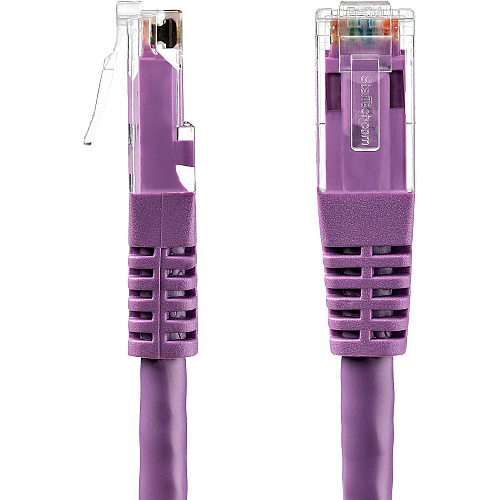 StarTech 25ft Cat6 Ethernet Cable Purple Cat6 Poe (C6PATCH25PL)