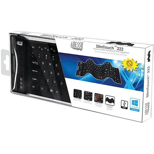 Adesso Antimicrobial Waterproof 108-key Usb (AKB222UB)