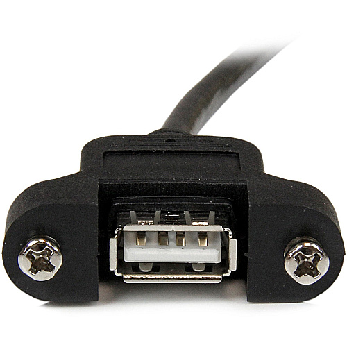 StarTech 3 Ft Panel Mount Usb Cable A To A-f/m (USBPNLAFAM3)