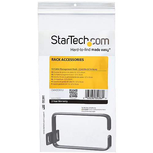 StarTech 1u Rack Cable Management D-ring (CMHOOK1U)