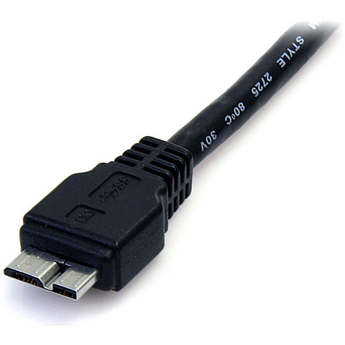 StarTech 0.5m 1.5ft Black Usb 3.0 Micro B Cable (USB3AUB50CMB)