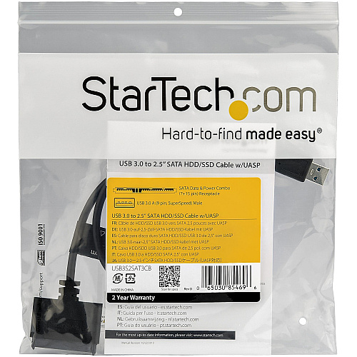 StarTech Cable Sata To Usb With Uasp - Sata 2.5" (USB3S2SAT3CB)