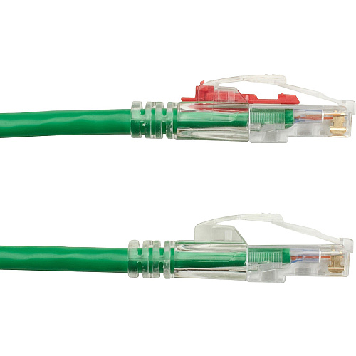 Black Box Cat6 550-mhz Locking Snagless Stranded Ethernet Patch Cable-unshielded (utp), Cm Pvc (rj45 M/m), Green, 15-ft. (4.6-m) (C6PC70GN15)