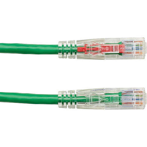 Black Box Cat6 550-mhz Locking Snagless Stranded Ethernet Patch Cable-unshielded (utp), Cm Pvc (rj45 M/m), Green, 15-ft. (4.6-m) (C6PC70GN15)