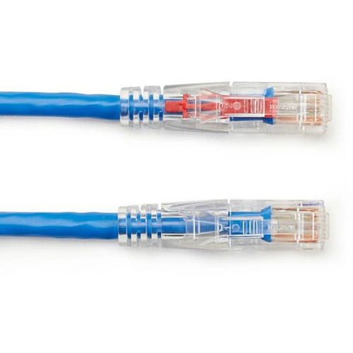 Black Box Cat6 550-mhz Locking Snagless Stranded Ethernet Patch Cable-unshielded (utp), Cm Pvc (rj45 M/m), Blue, 30-ft. (9.1-m) (C6PC70BL30)