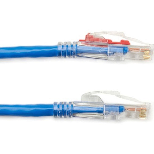 Black Box Cat6 550-mhz Locking Snagless Stranded Ethernet Patch Cable-unshielded (utp), Cm Pvc (rj45 M/m), Blue, 30-ft. (9.1-m) (C6PC70BL30)