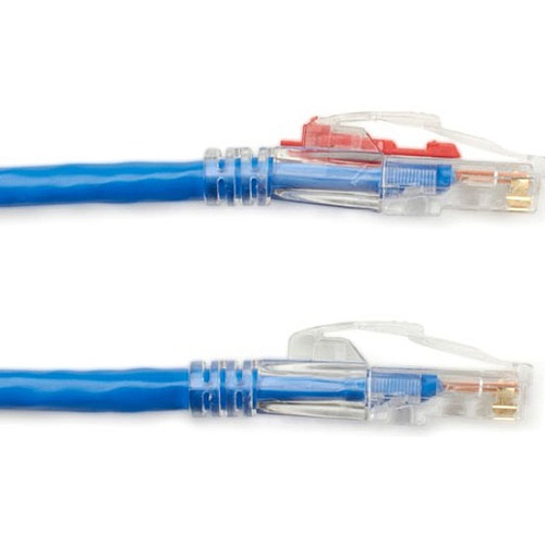 Black Box Cat6 550-mhz Locking Snagless Stranded Ethernet Patch Cable-unshielded(utp), Cm Pvc (rj45 M/m), Blue, 100-ft. (30.4-m) (C6PC70BL100)
