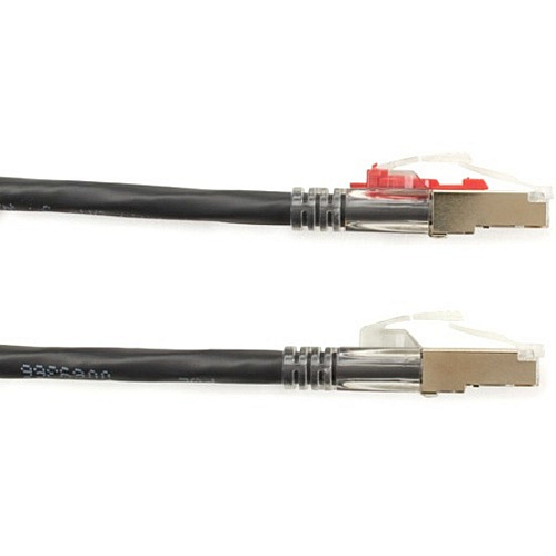 Black Box Cat6a 650-mhz Locking Snagless Stranded Ethernet Patch Cable-shielded(s/ftp), Cm Pvc (rj45 M/m), Black, 15-ft. (4.6-m) (C6APC80SBK15)