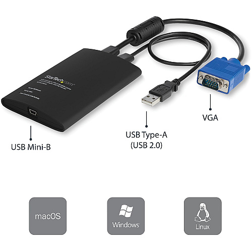 StarTech Crash Cart Adapter - Usb - Video Capture (NOTECONS02)