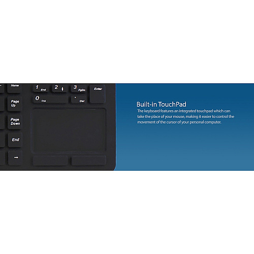 Adesso Waterproof Usb Touchpad Keyboard (AKB270UB)