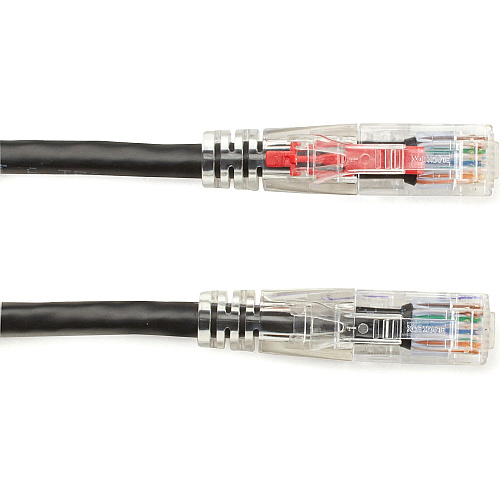Black Box Cat5e 350-mhz Locking Snagless Stranded Ethernet Patch Cable-unshielded(utp), Cm Pvc (rj45 M/m), Black, 50-ft.(15.2-m) (C5EPC70BK50)