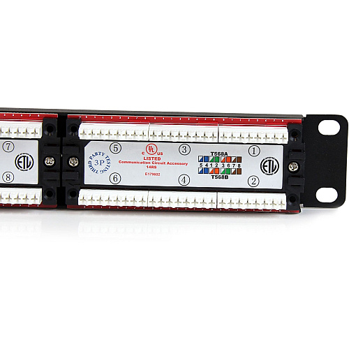 StarTech 24 Port 1u Rackmount Cat6 Patch Panel (C6PANEL24)