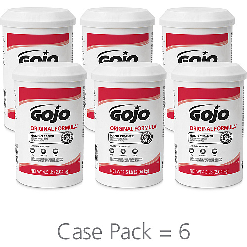 GOJO ORIGINAL FORMULA Hand Cleaner Grease Remover, Tar Remover, Oil Remover - Hand - White - 6 / Carton (111506)