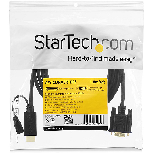 StarTech 10ft Hdmi To Vga Active Converter Cable (HD2VGAMM10)