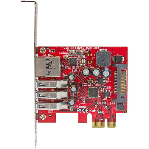 StarTech 3pt Pcie Usb 3.0 Card + Gigabit Ethernet (PEXUSB3S3GE)